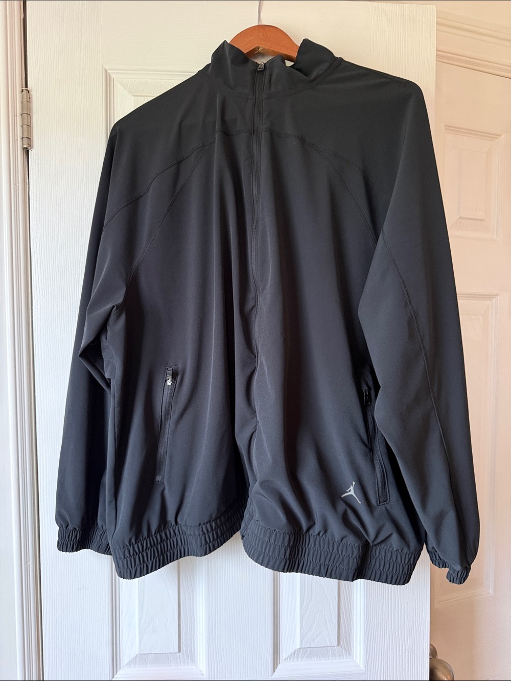 Black Athletic Zip-Up Jacket